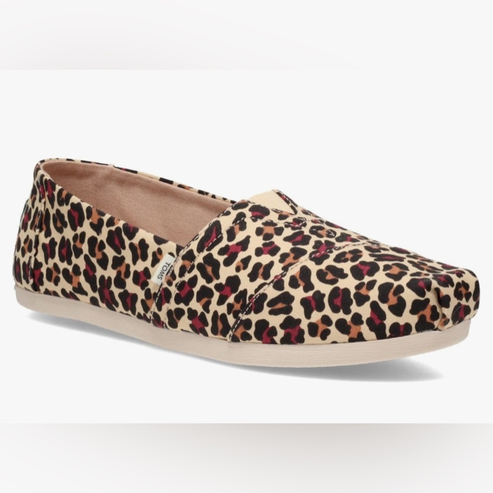 Toms Seasonal Leopard Print Flats with Cloudbound Sole